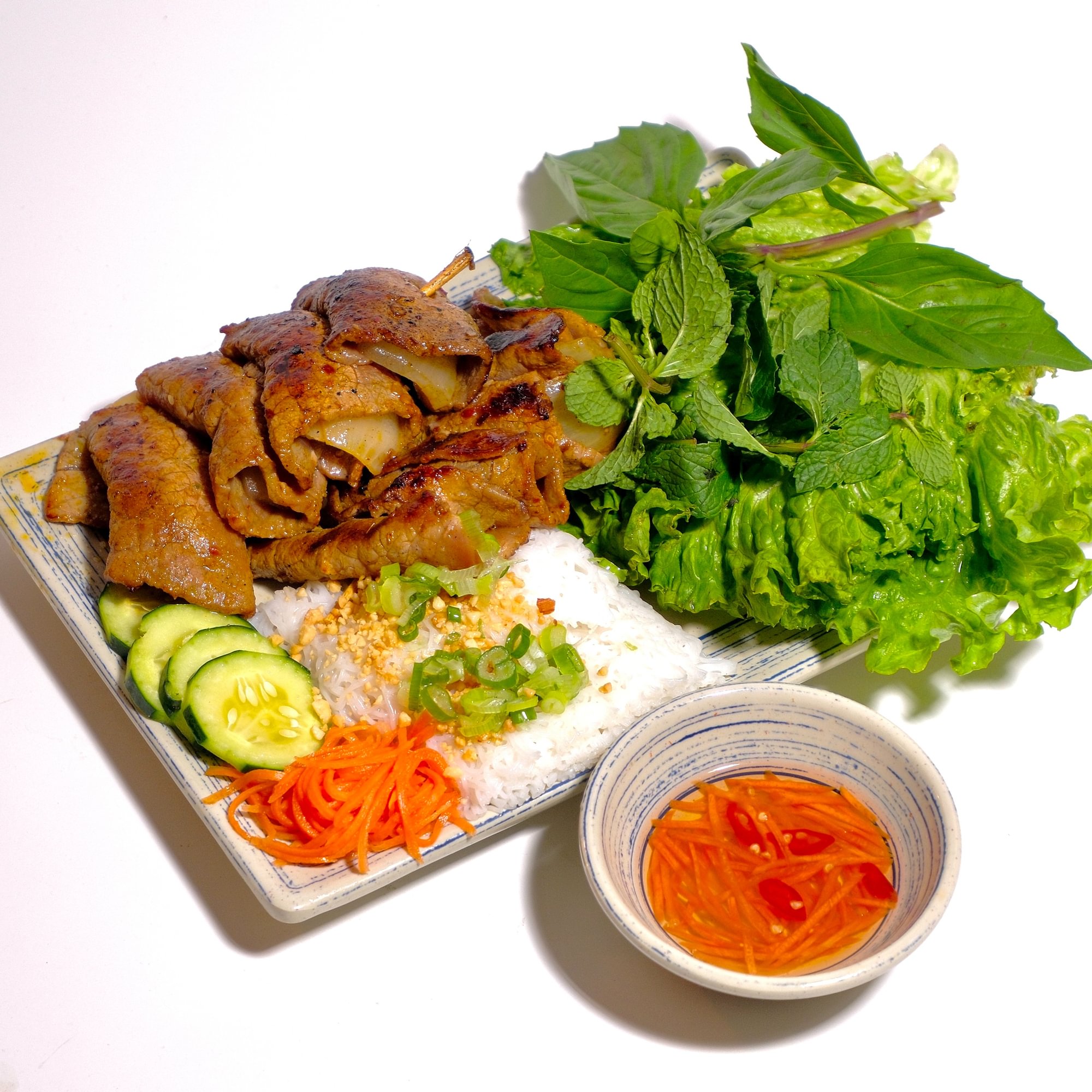 Grilled Beef Vermicelli Wraps / Bánh Hỏi Bò Lụi