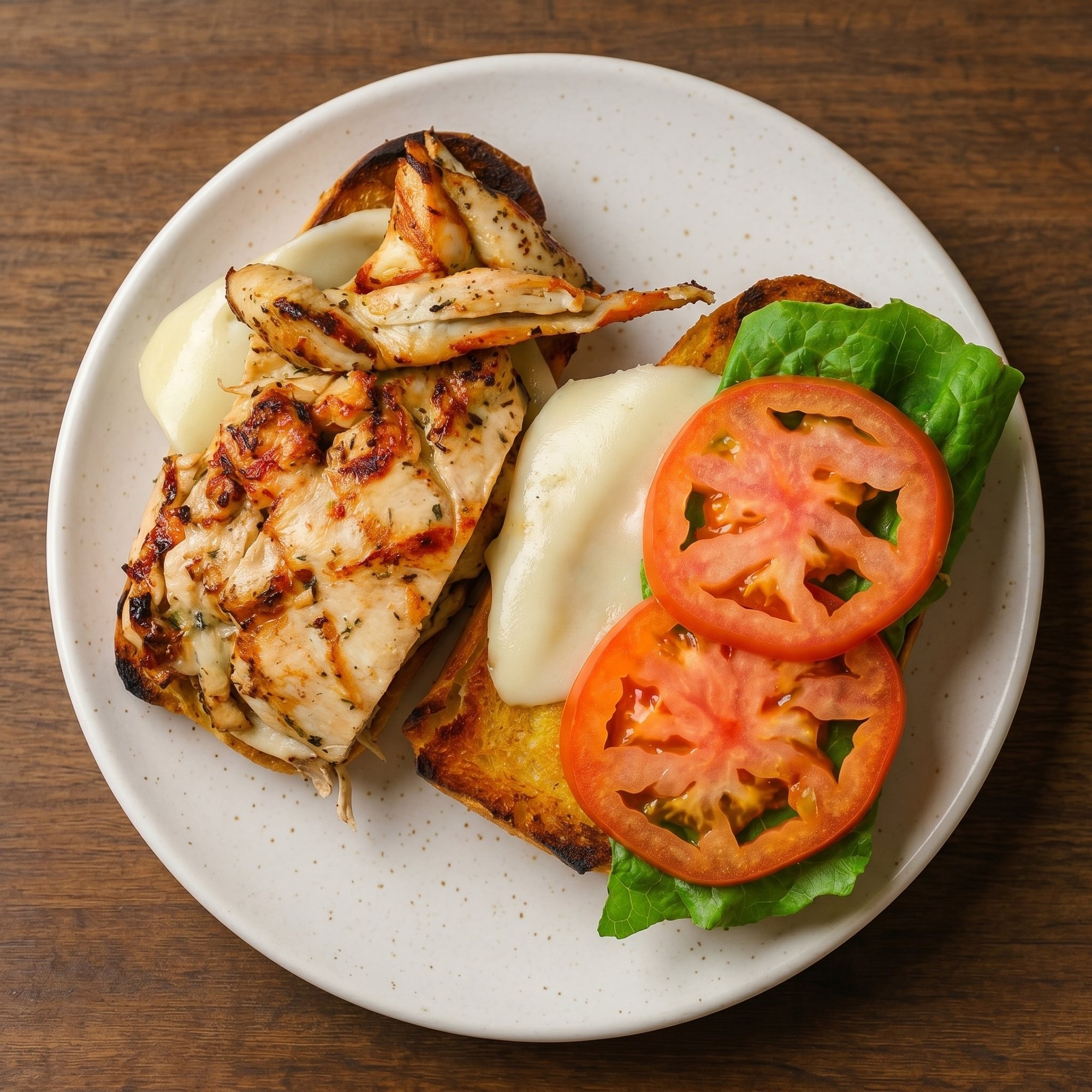 Grilled Chicken Teriyaki with Swiss on a Twist Roll Sandwich