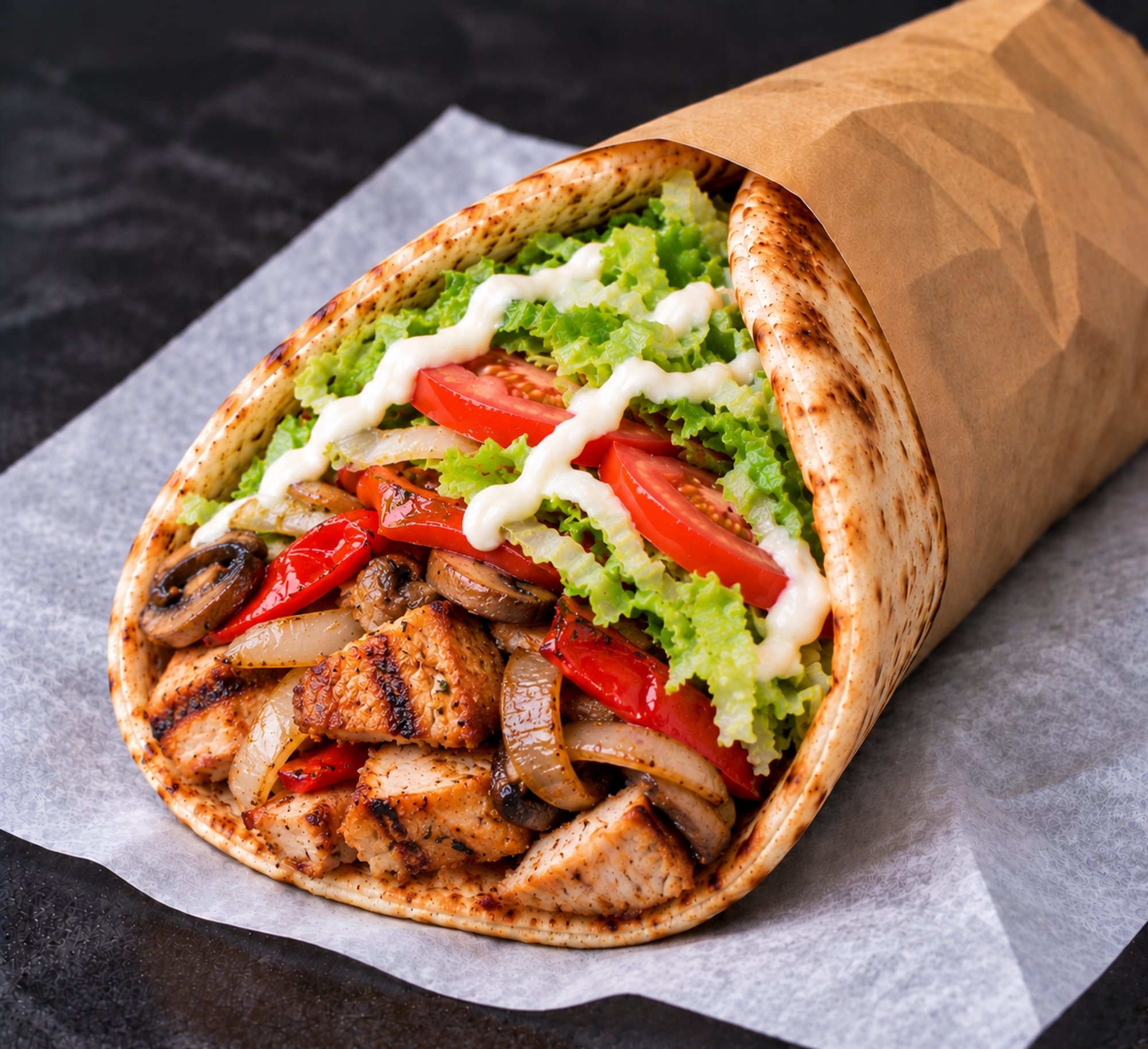 Chicken Kabob Pita