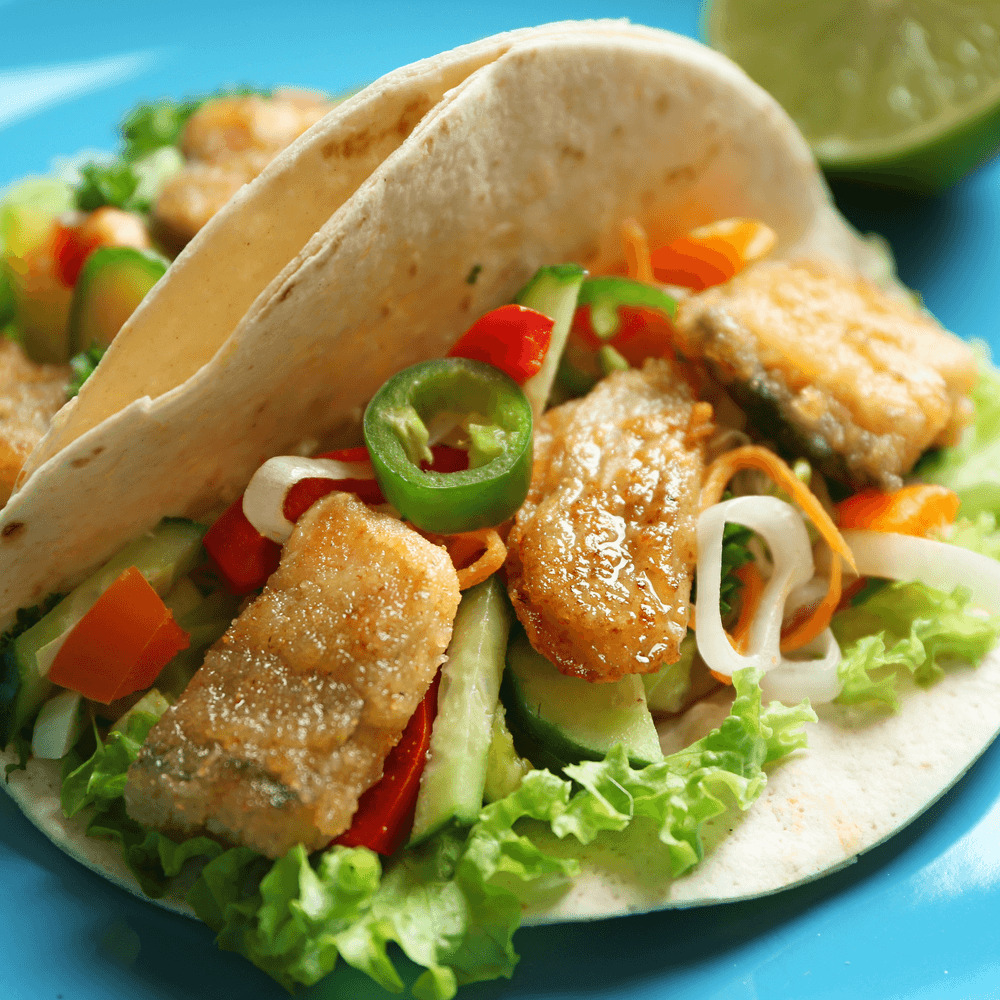 Grilled fish taco plate