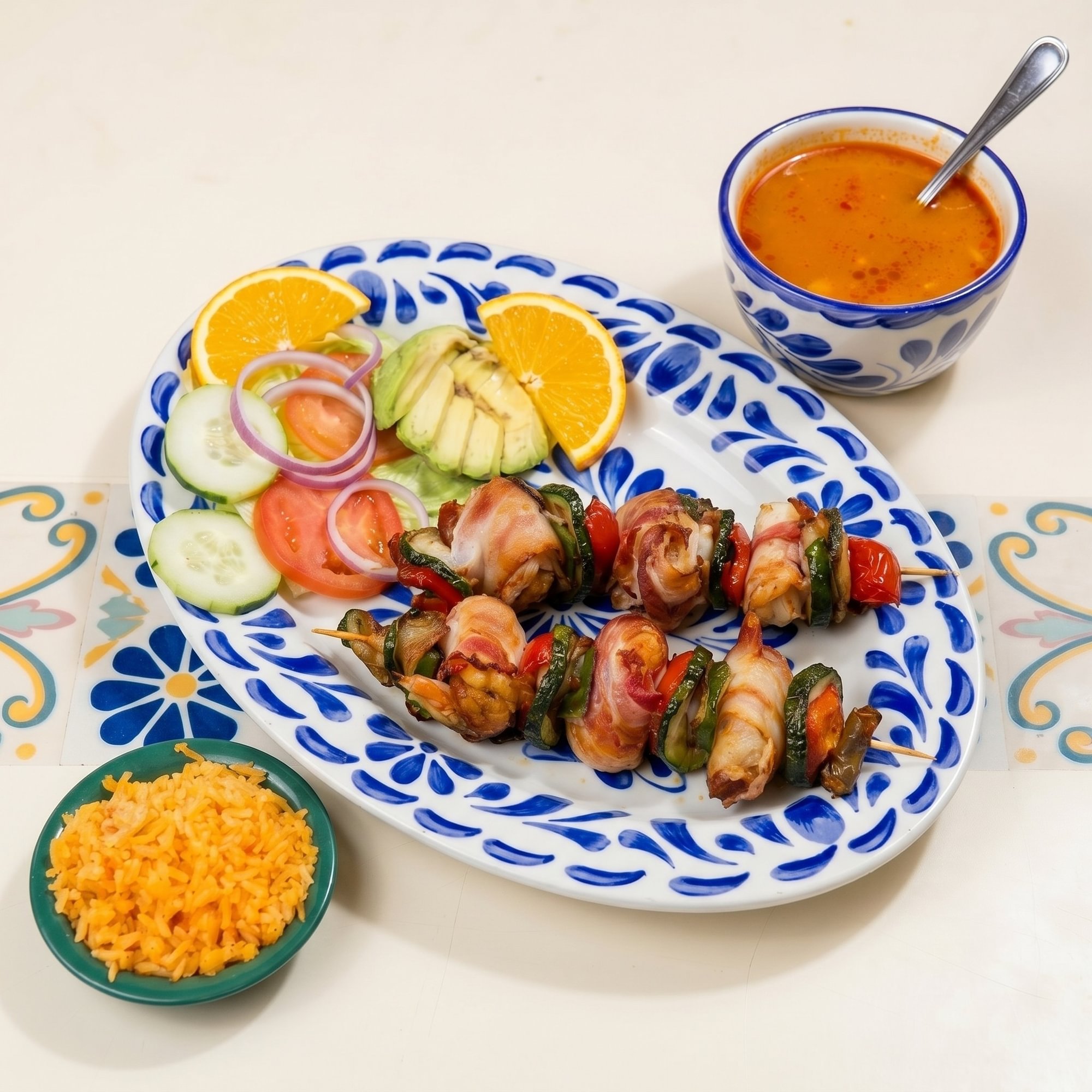 Camarones a la Brocheta