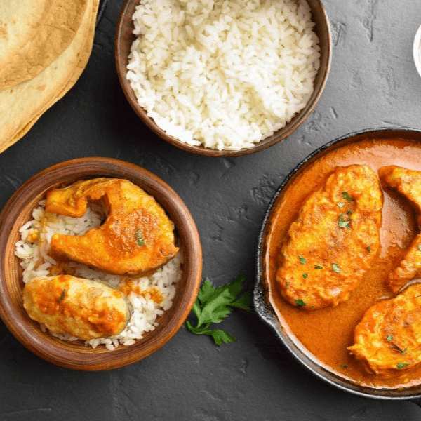 Ruhi, Koi or Pangas, Any Two Bhorta, Daal or Mix Vegetable