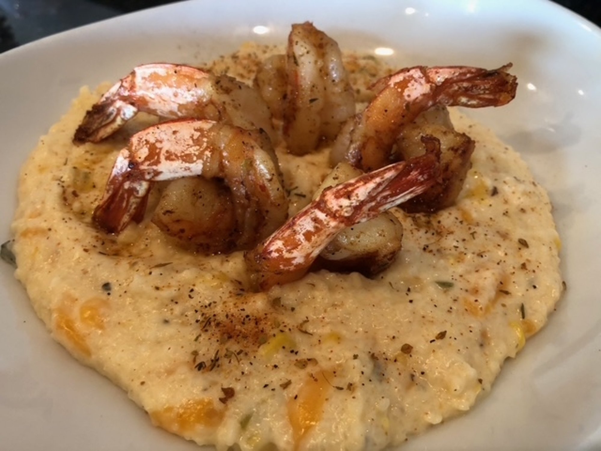 Creole Shrimp and Cheddar Grits