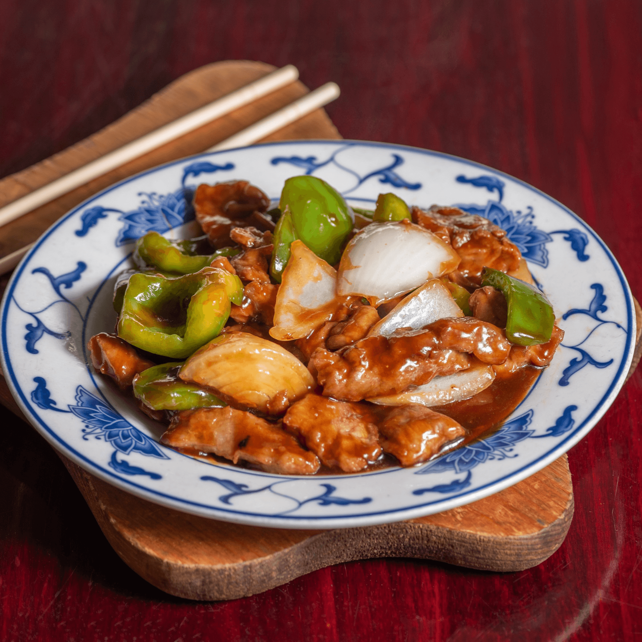 38. Green pepper steak