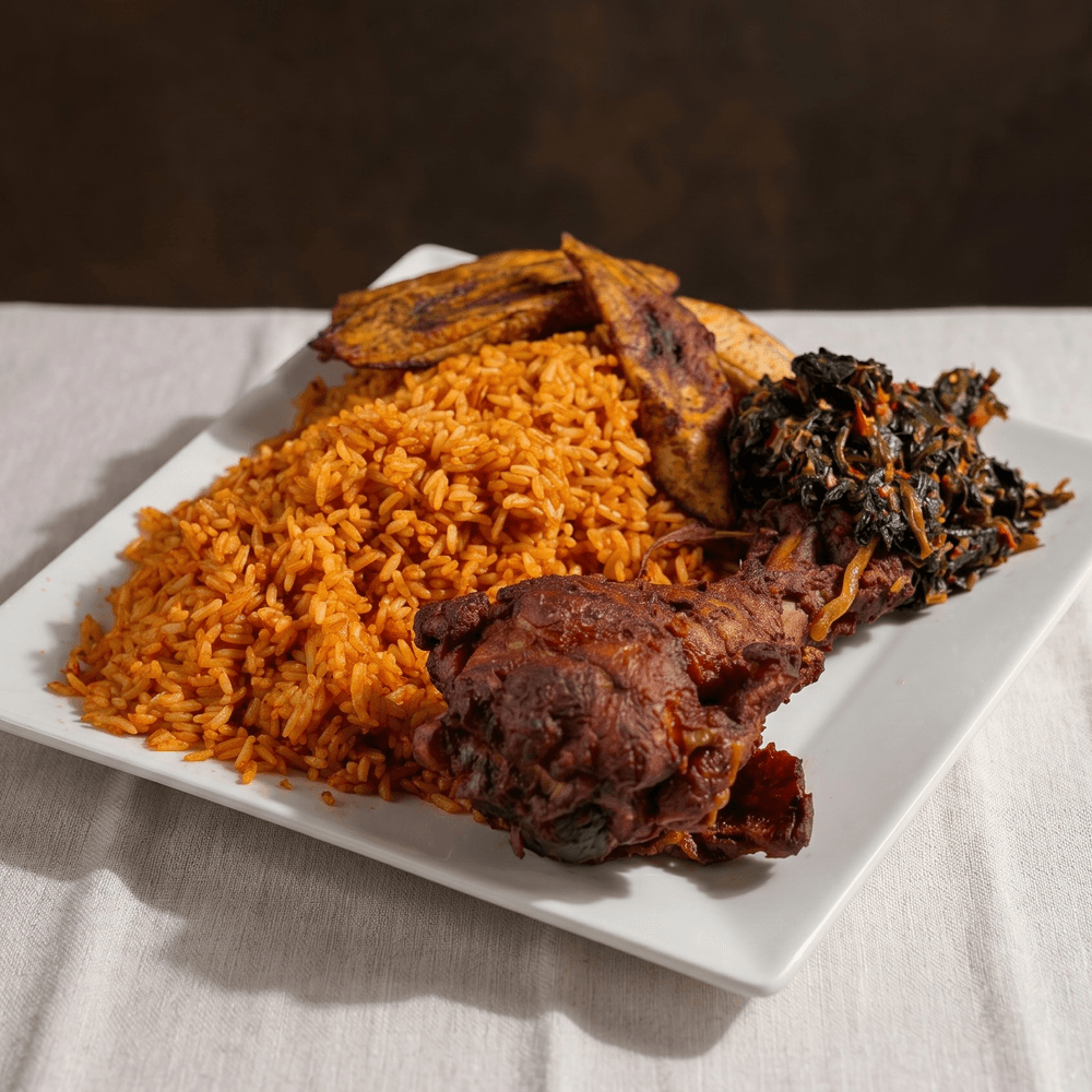 Jollof with Plantain