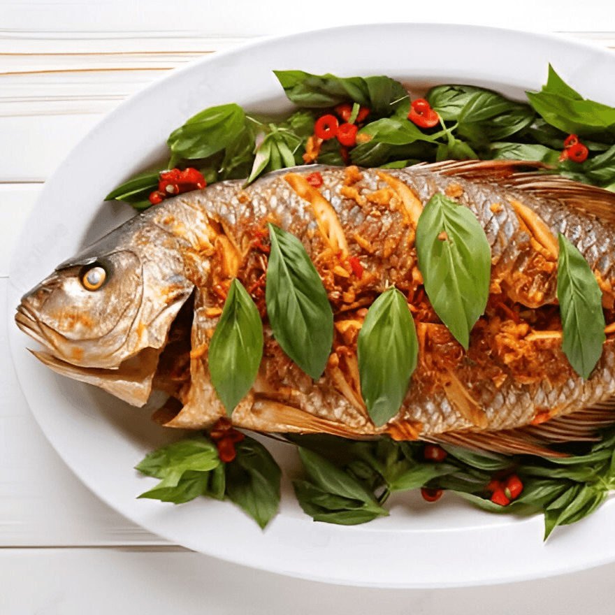 Tilapia Basil Leaves