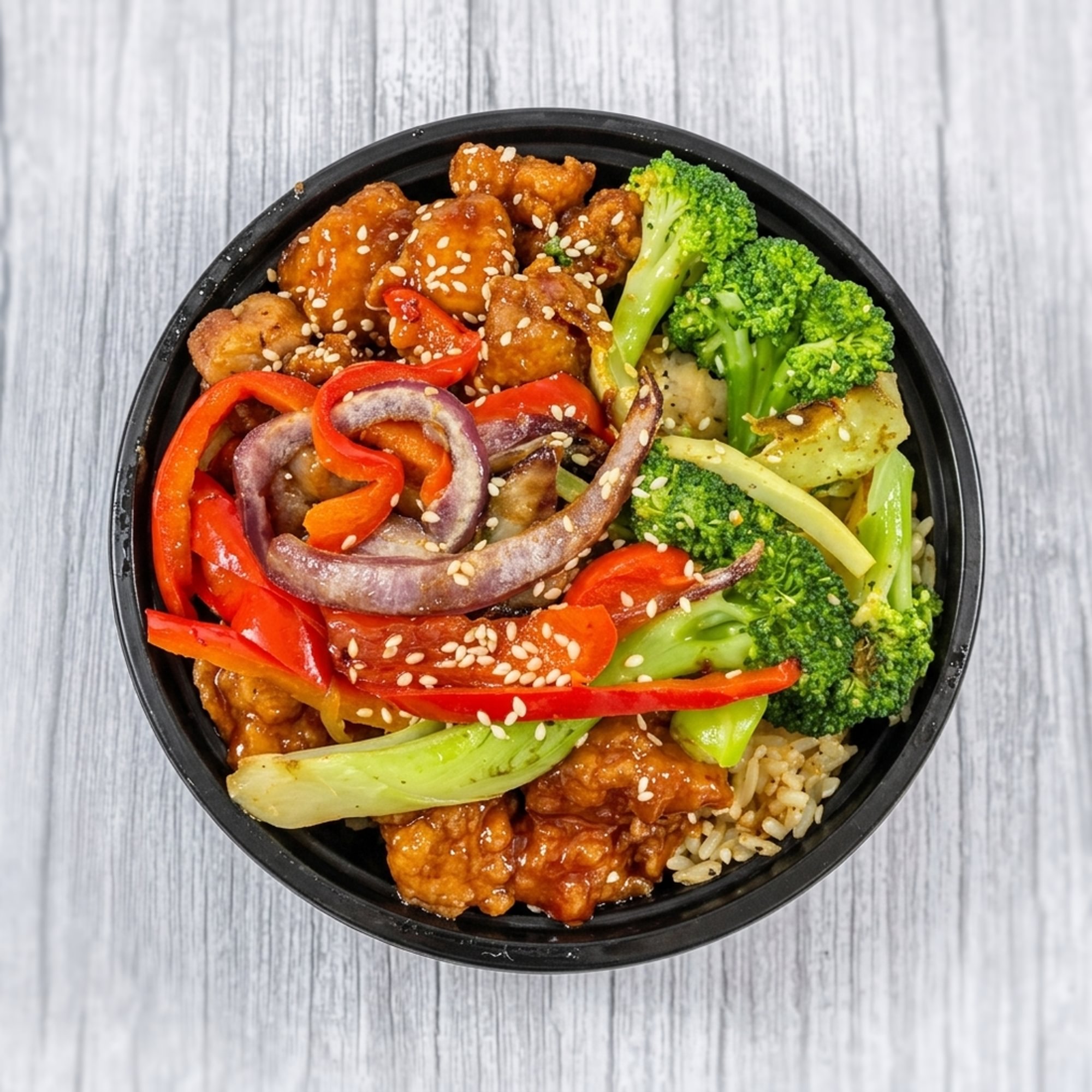 Orange Chicken Fried Rice Bowl
