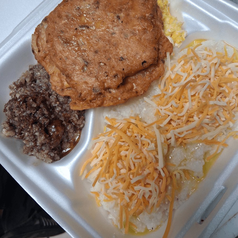 Salmon Patty, Egg, Cheese