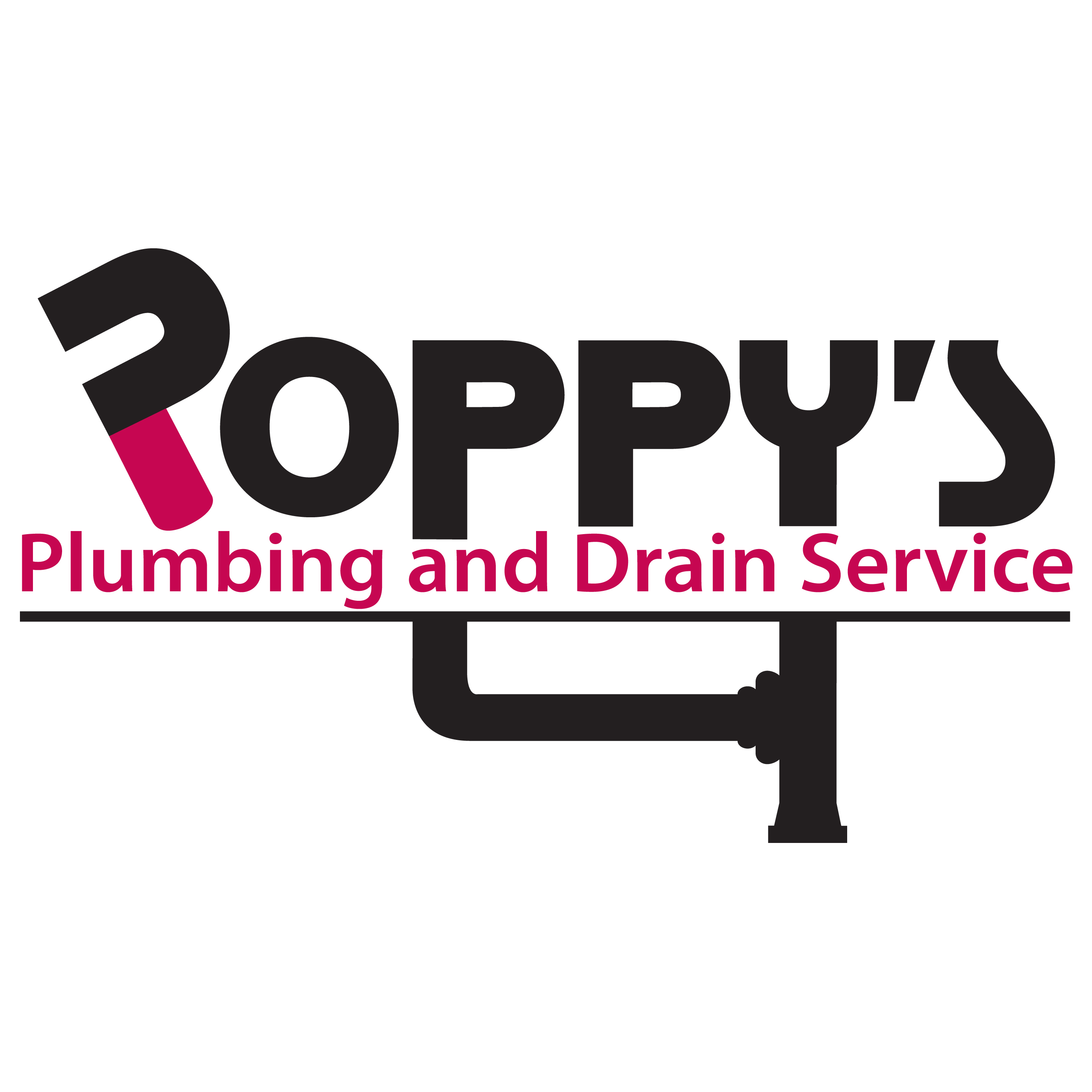 Poppy's Plumbing and Drain Service Logo