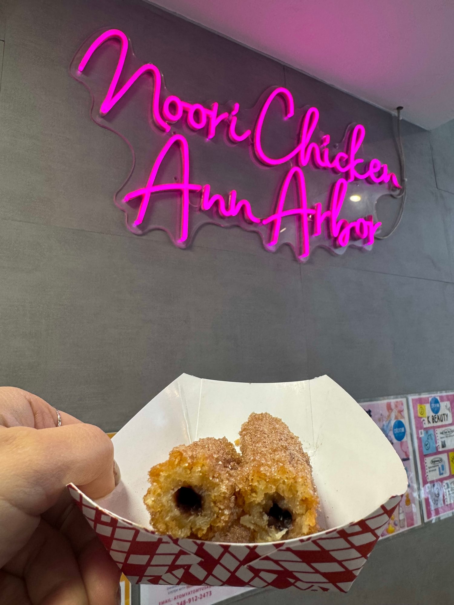 Caramel Filled Churro with Cinnamon Sugar