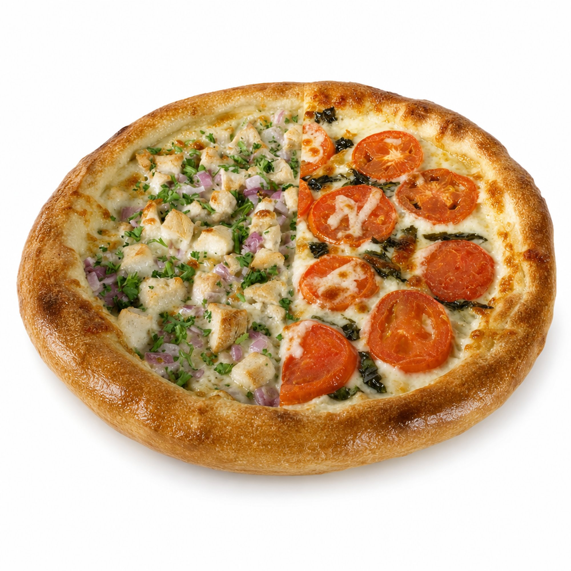 Half & Half Pizza (Olive Oil & Garlic)