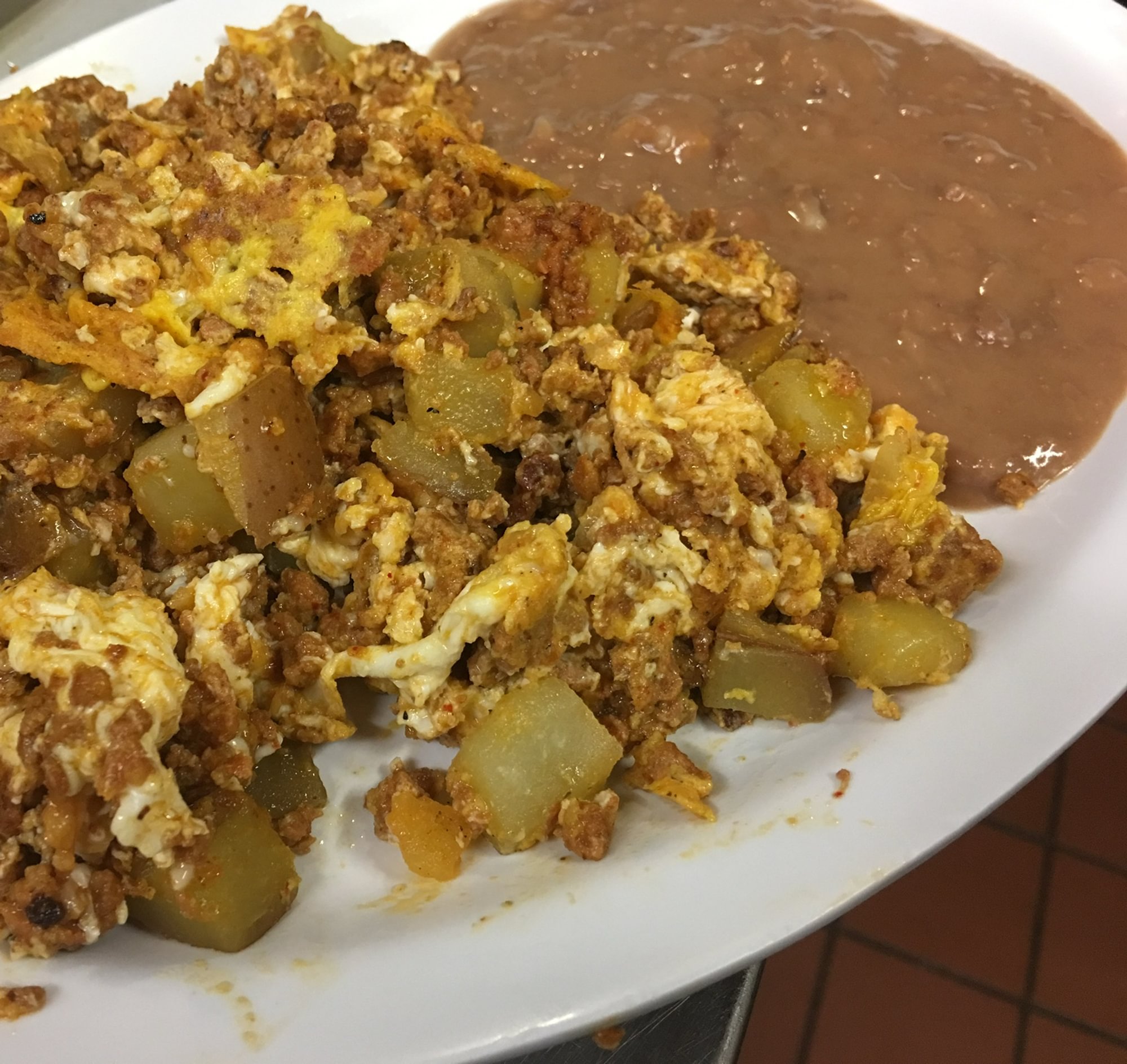 Chorizo With Potatoes And Eggs