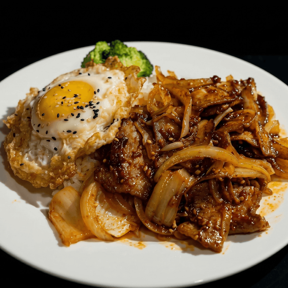 Korean Kimchi & Pork Over Rice