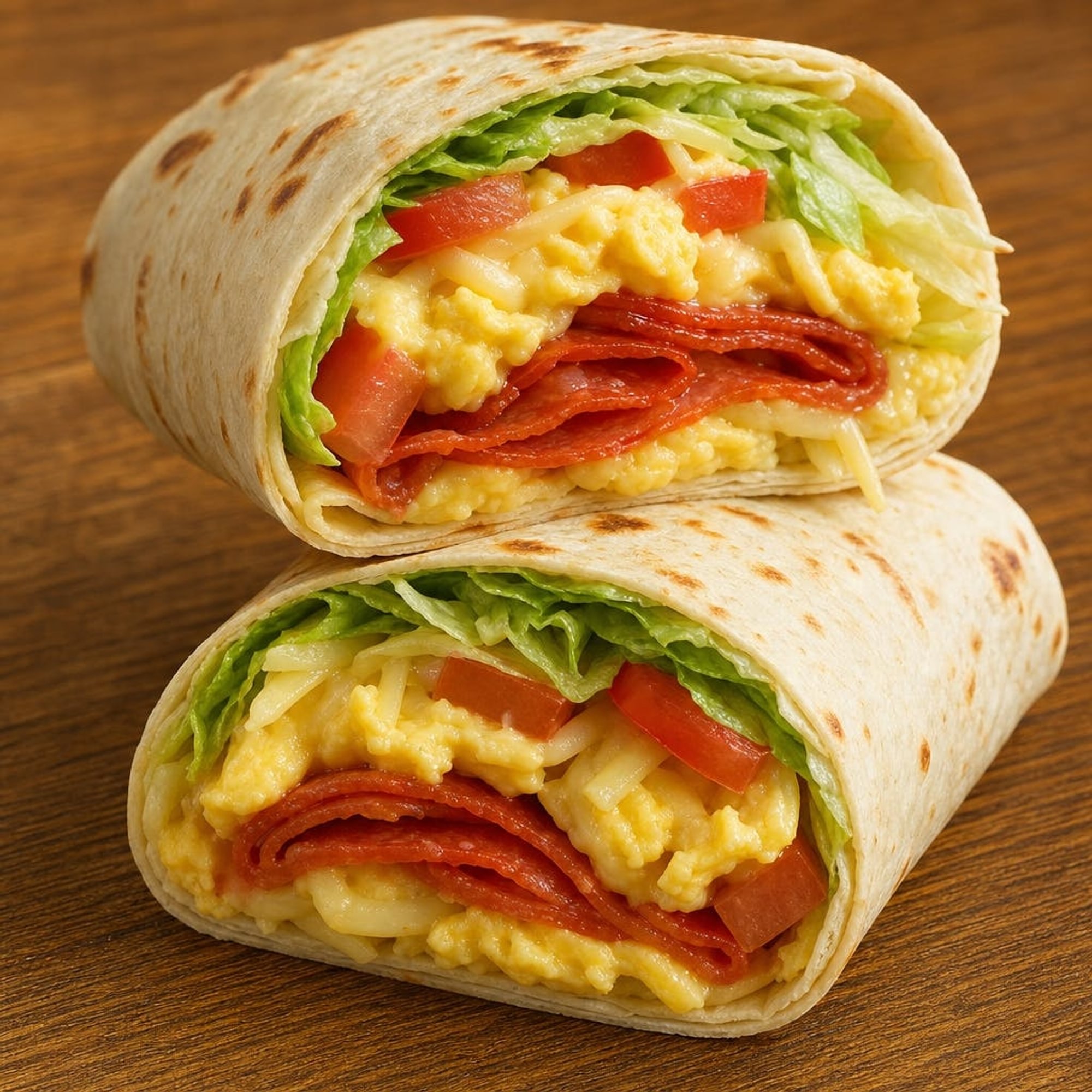 Pepperoni & Egg Wrap