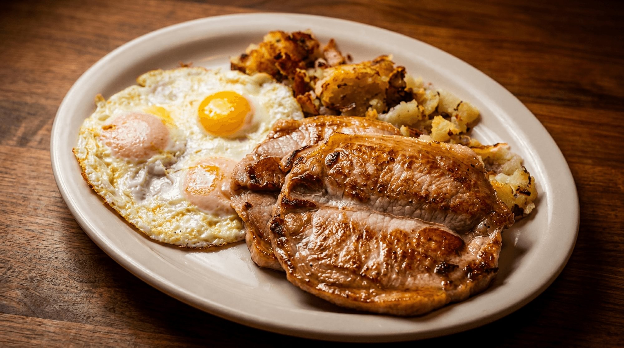 Pork Chops and Eggs