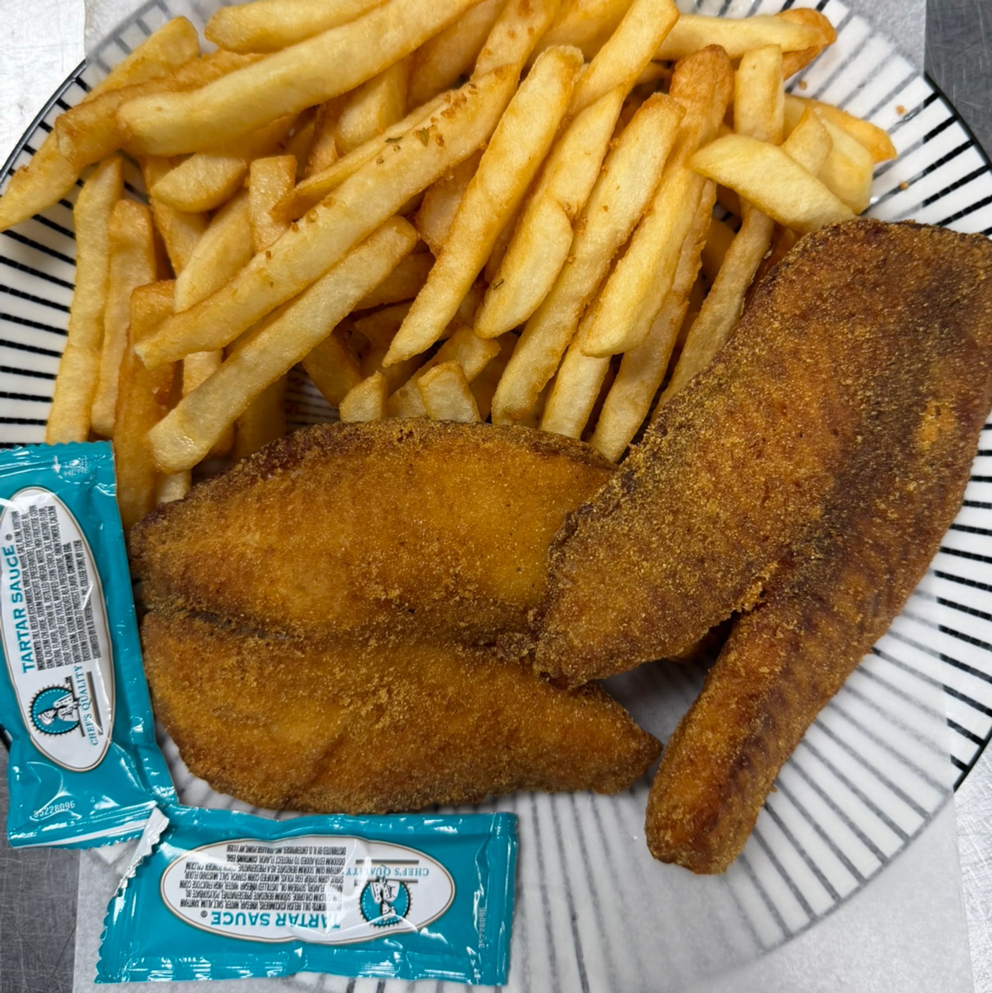 23. Fried Tilapia Fish with French Fries