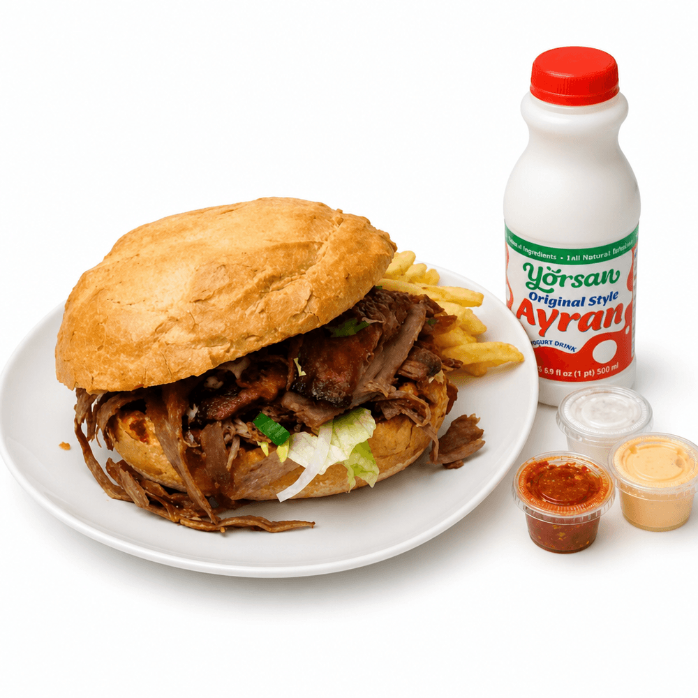 Beef and Lamb Tombik Combo with Ayran