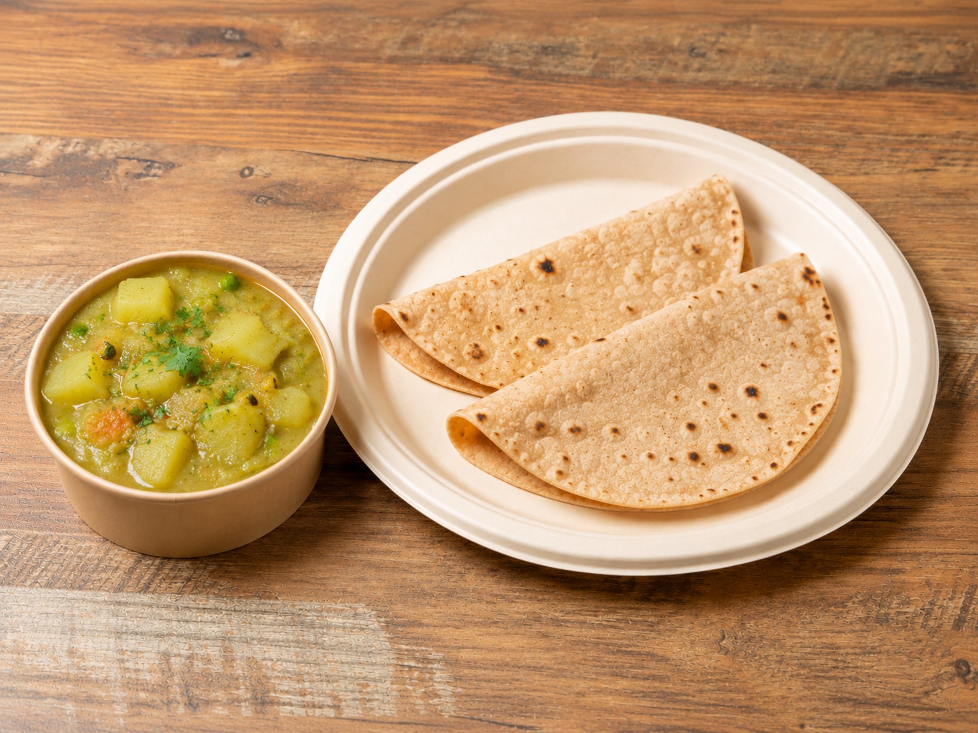 Chapati With Aloo Korma