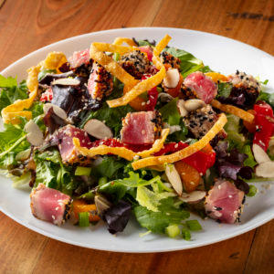 SEARED SESAME CRUSTED AHI SALAD