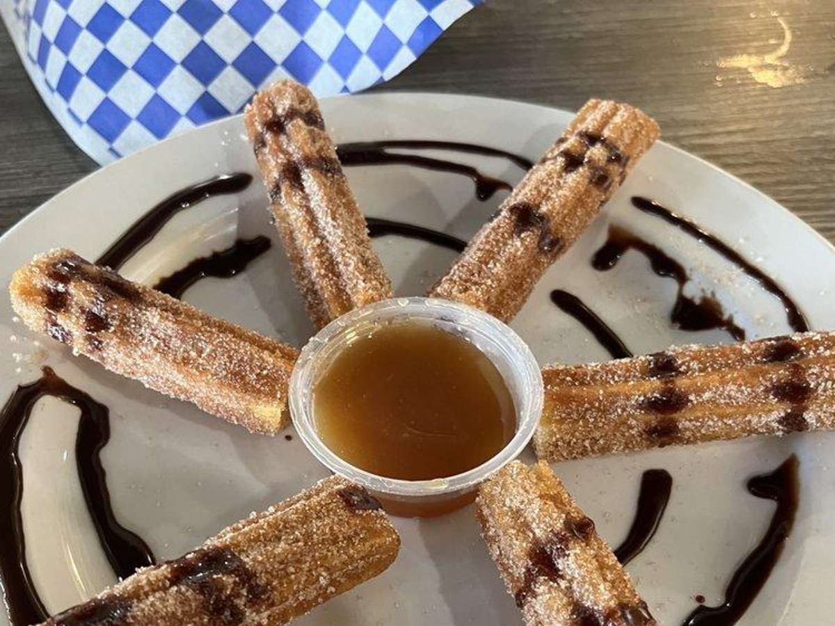 2 Churros with Caramel & Chocolate