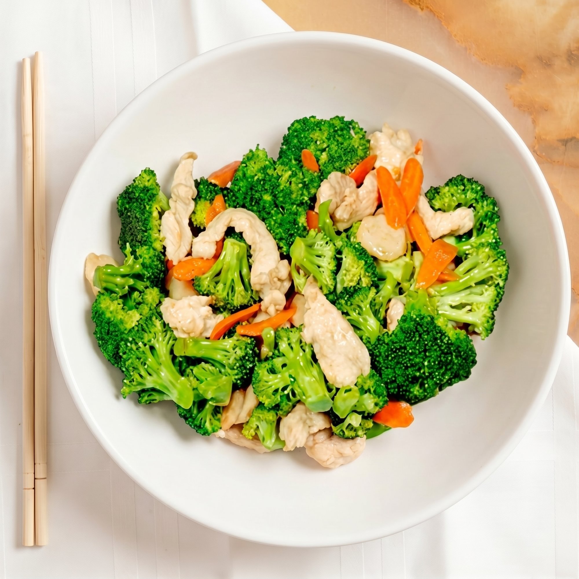 Dinner Broccoli in Garlic Sauce Combination Platter