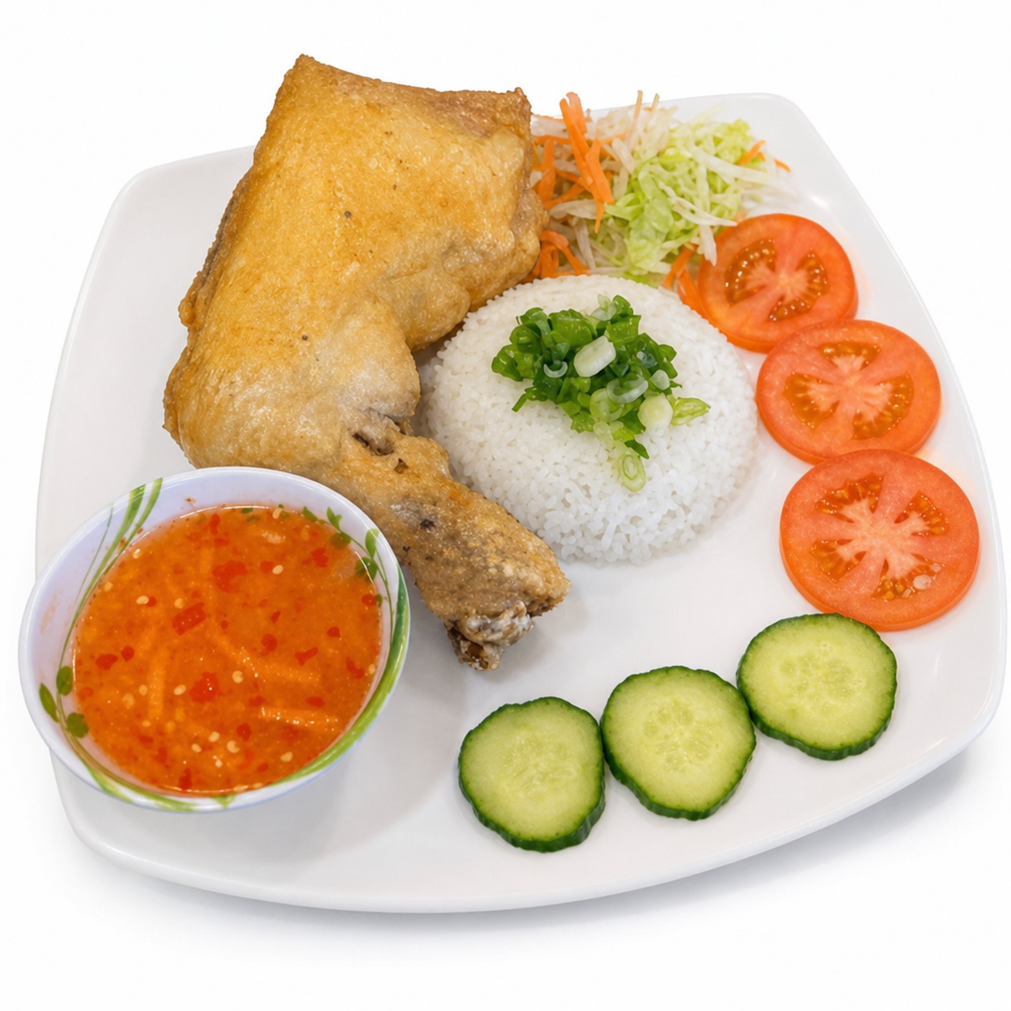 33D. Cơm Gà Xối Mỡ (Kim’s Crispy Chicken Rice)