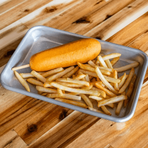 Corn Dog with French Fries