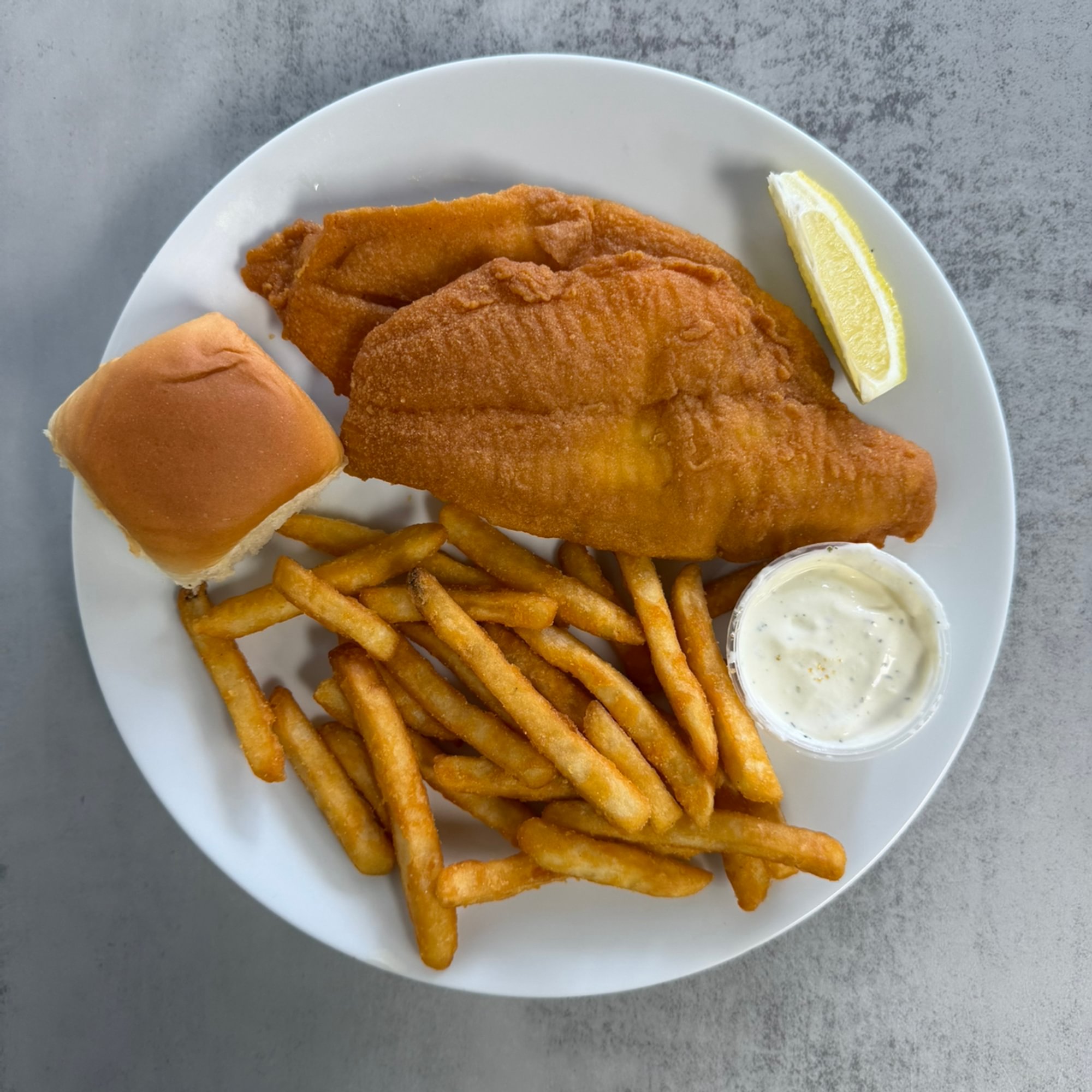 2 PCs Fish With Roll Fries 