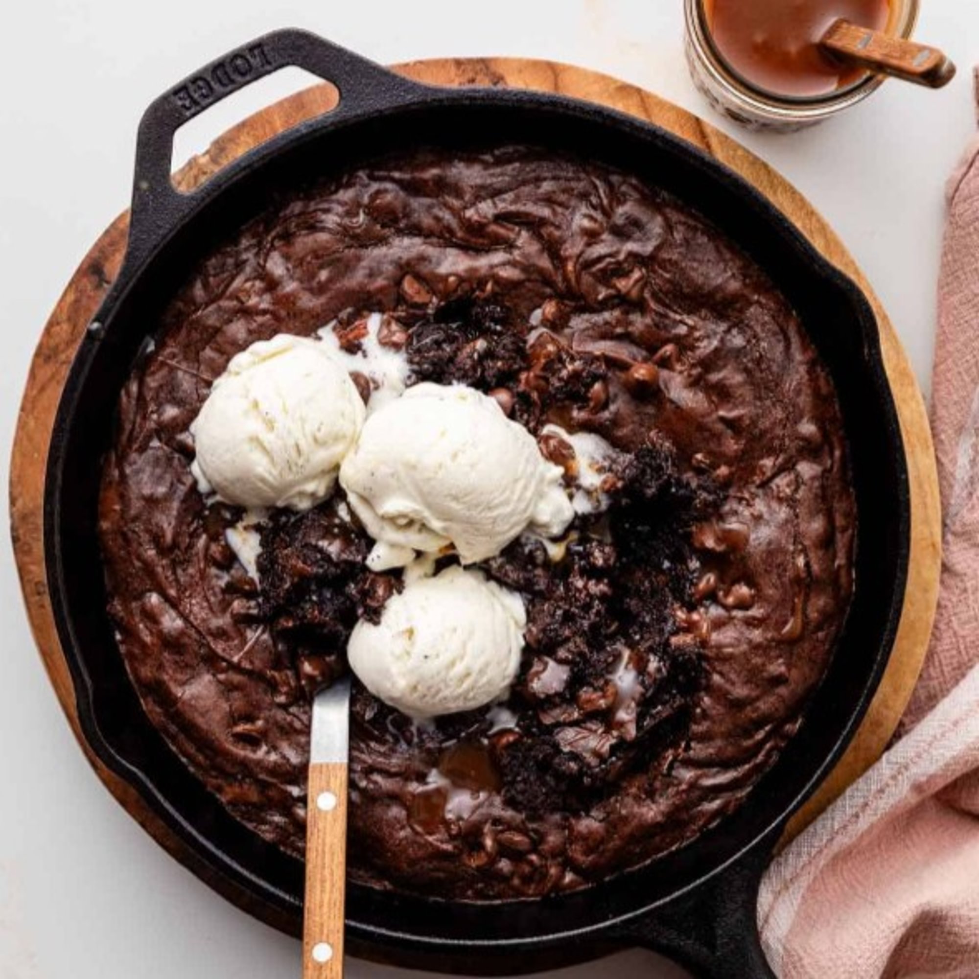 Ghirardelli Triple Chocolate Brownie Skillet