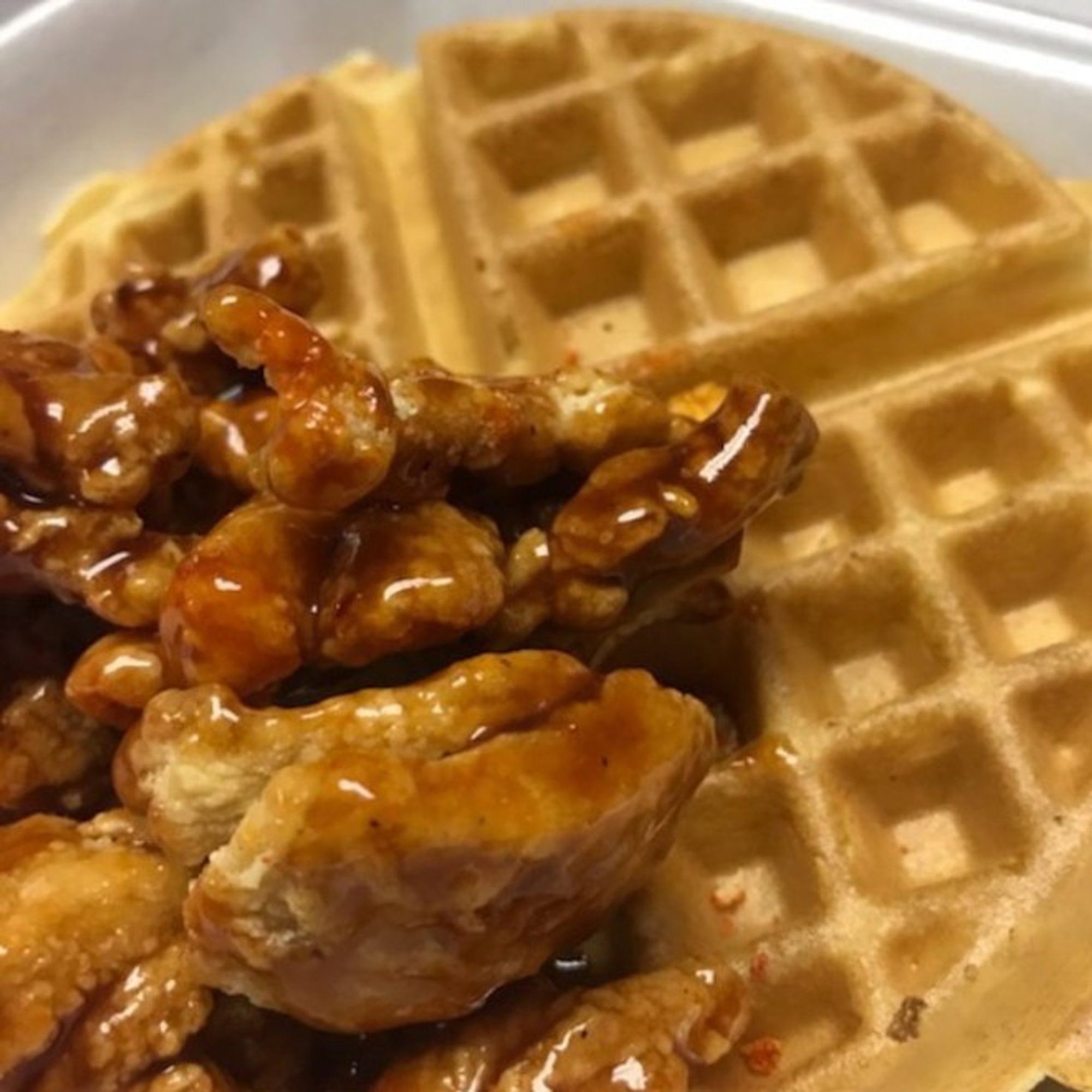 1 Belgin Waffle & 3 Chicken Tenders