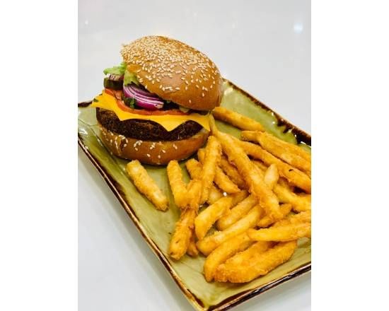 Falafel Burger (Veggie) with Fries