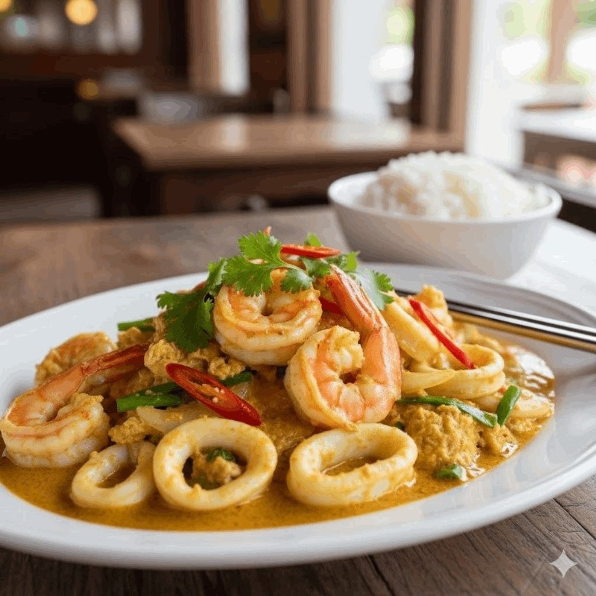 Jumbo Shrimp and Squid Curry