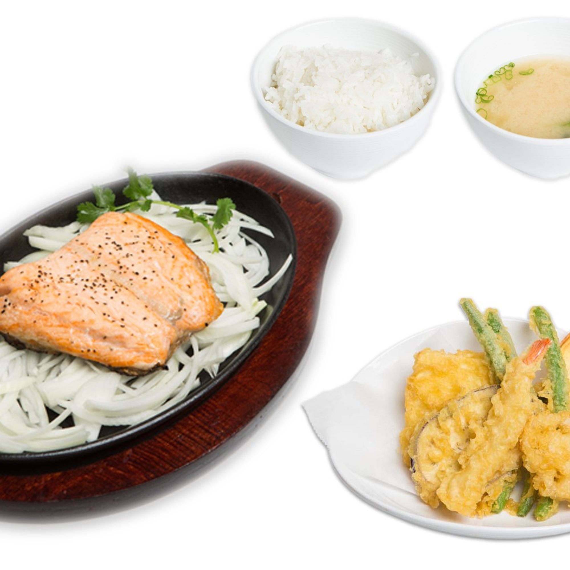 Salmon Teriyaki & Tempura