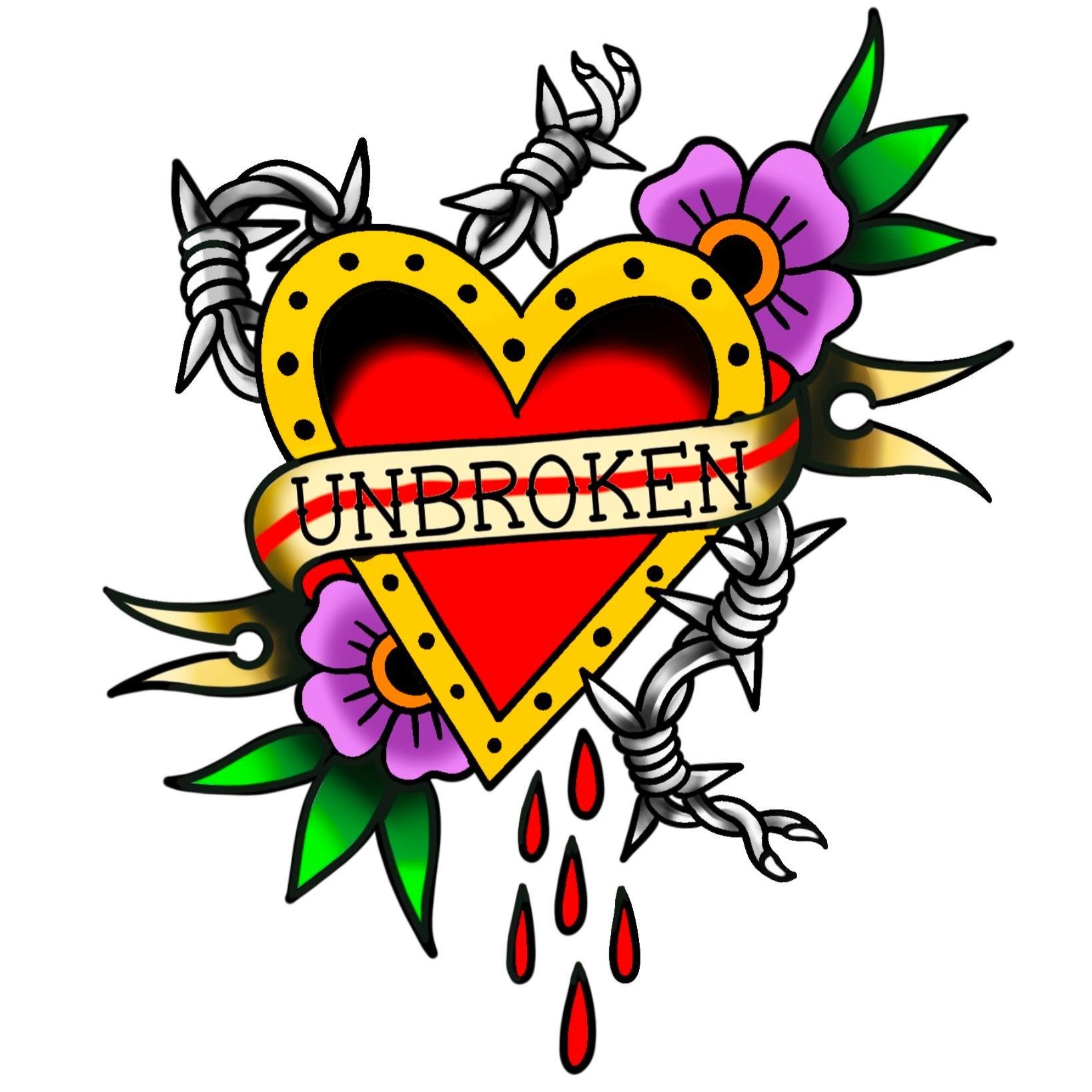 Unbroken Tattoo Reston Logo