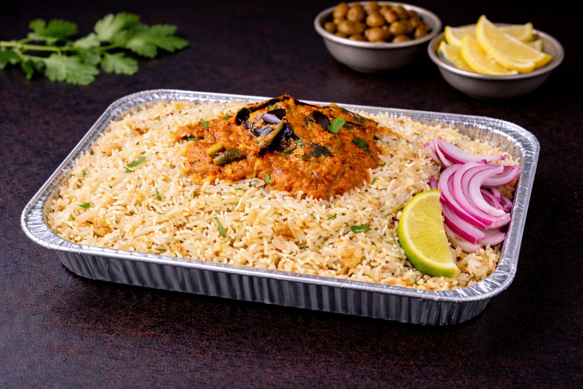 Family Pack Pennadu Vankaya Pulao (Egg Plant Pulao)