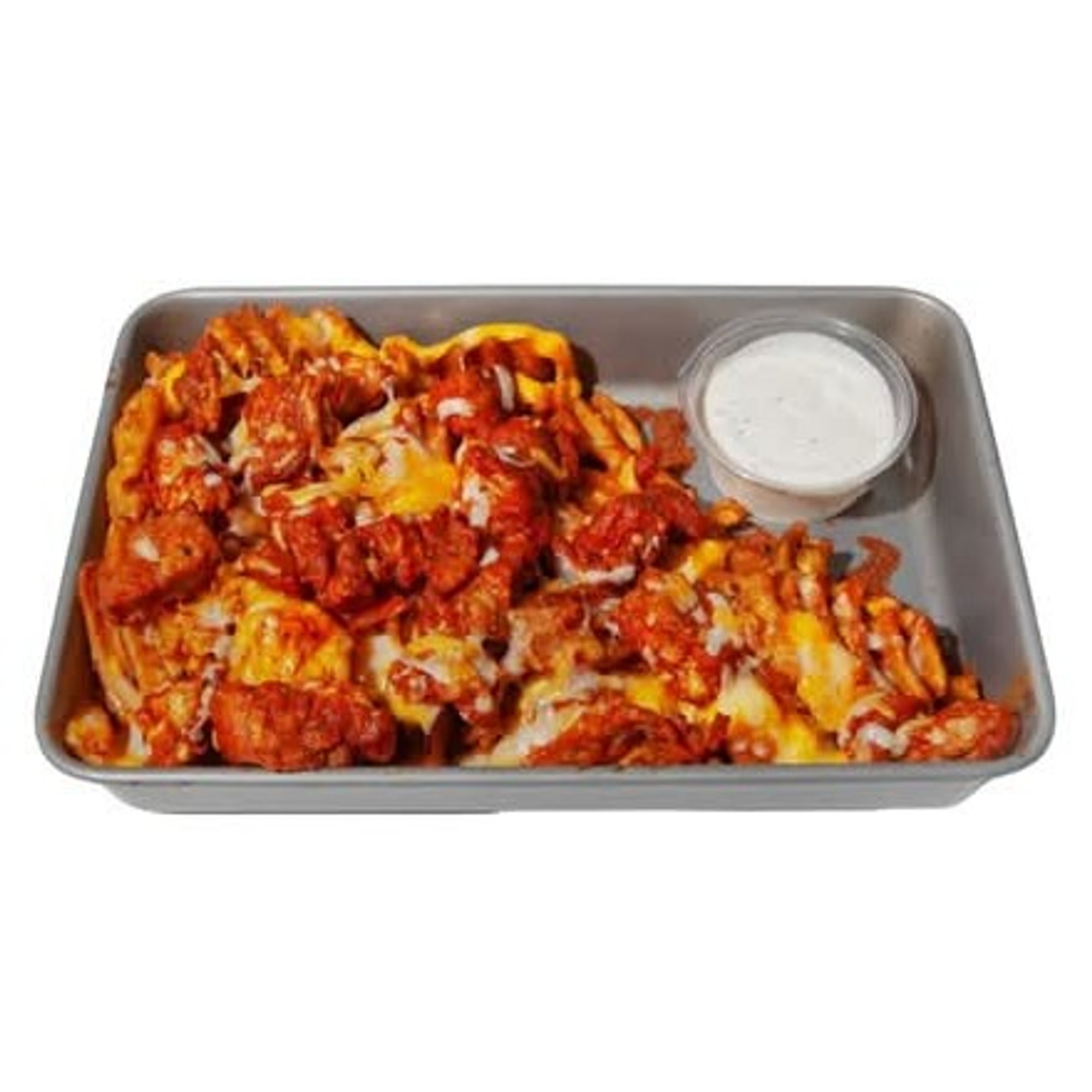 Buffalo Chicken Waffle Fries
