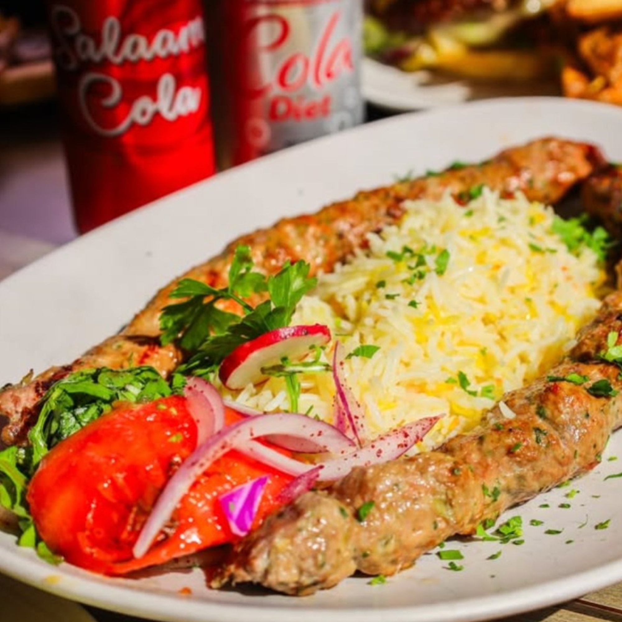 (LS) Kofta Kebab Rice and Salad