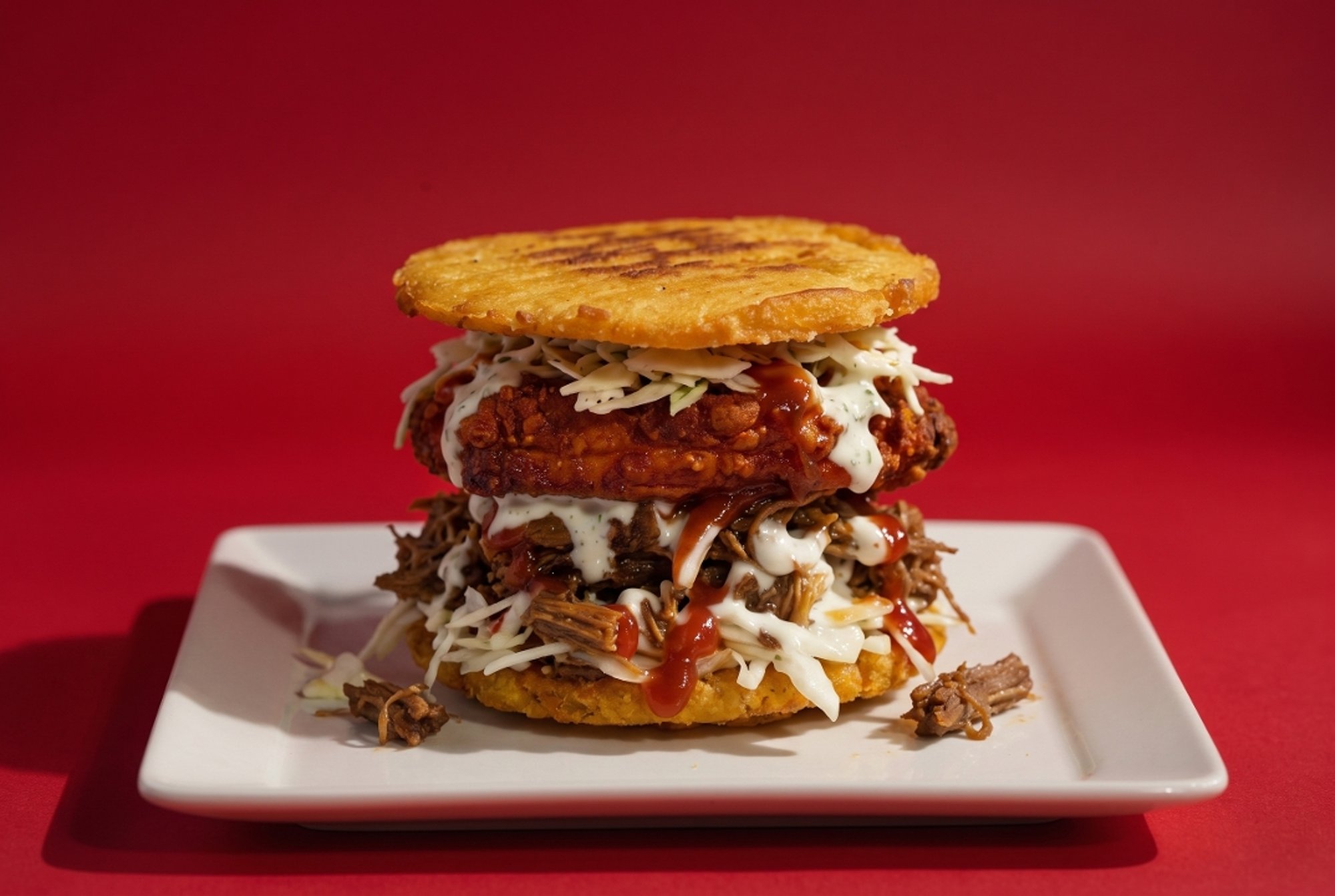 2 Arepas de Lomo Negro/Black Roast Beef Arepa
