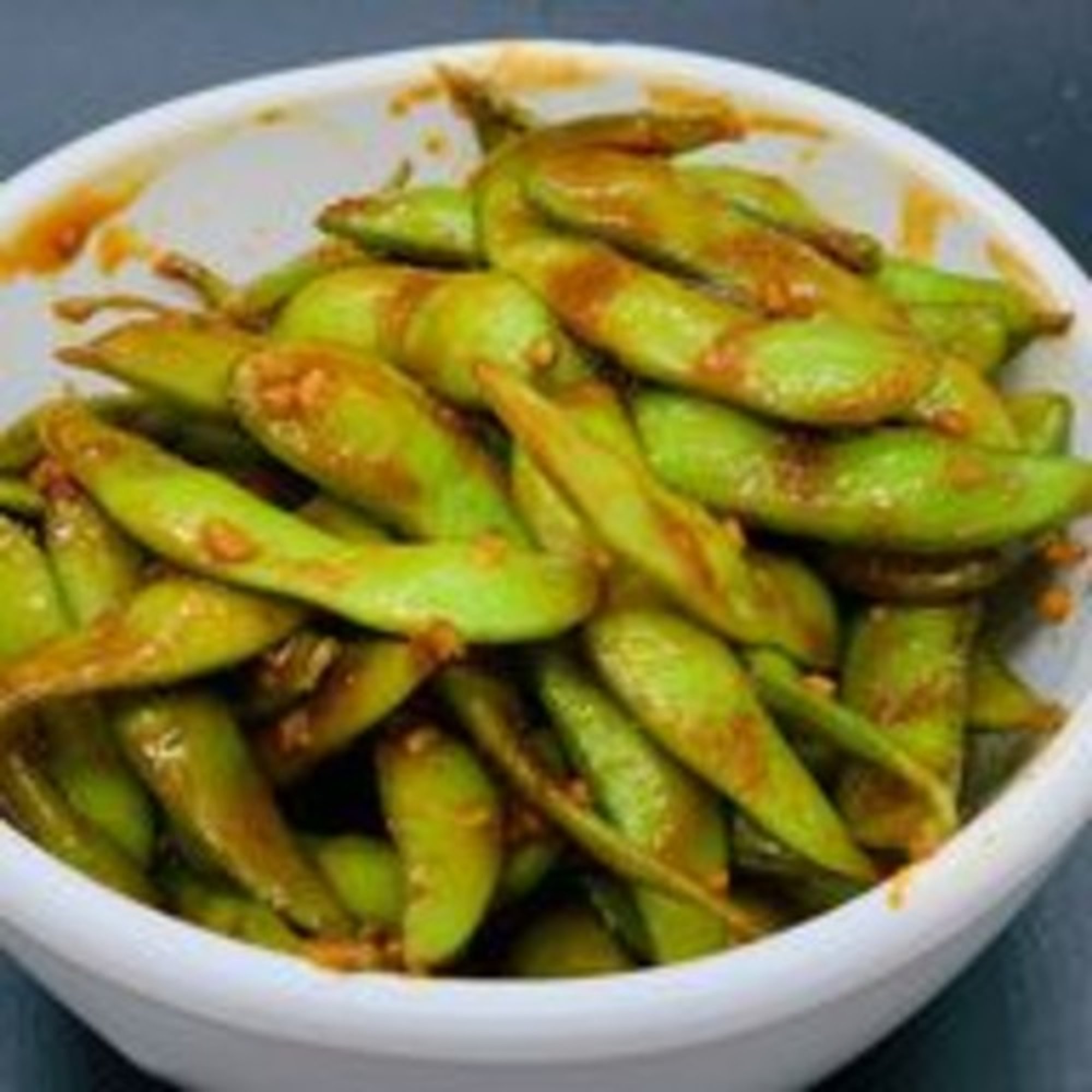 43. Spicy Garlic Edamame