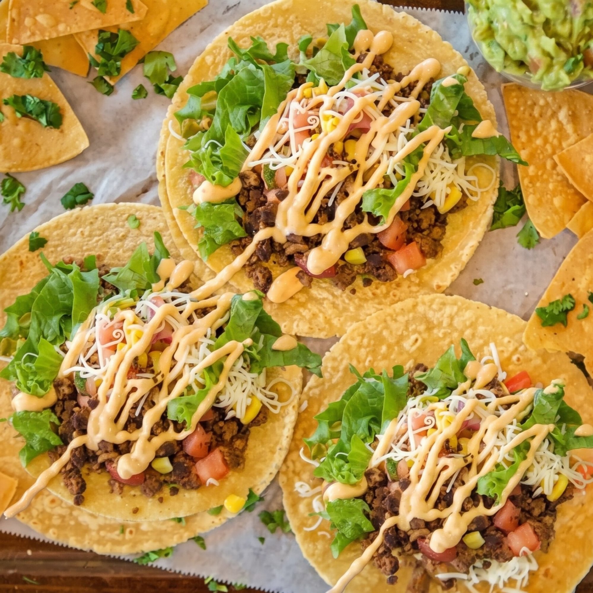 3 Meatless Chorizo Tacos