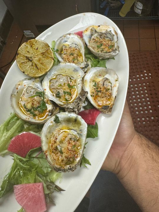 Grilled Lemon Butter Oysters