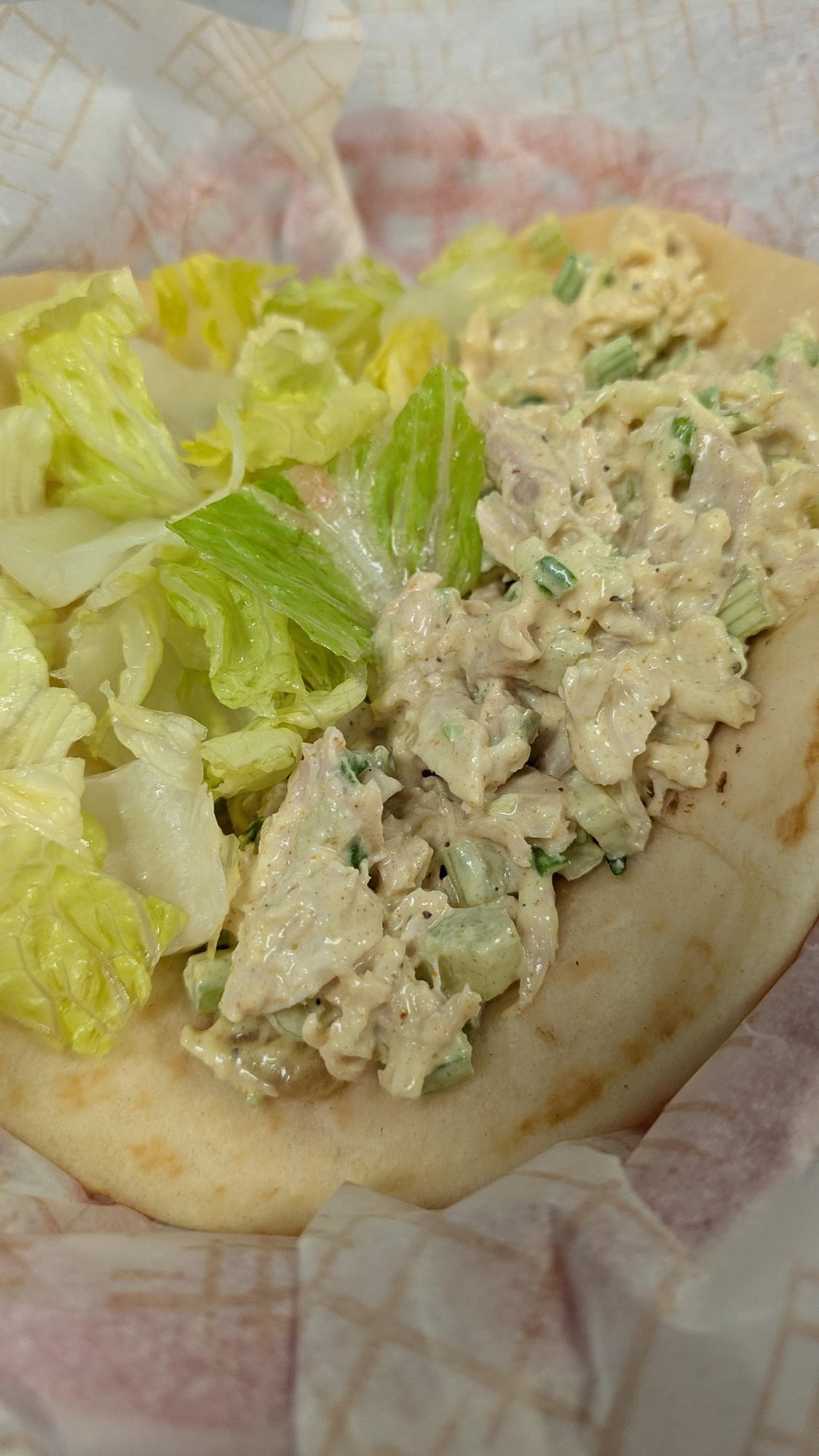 Curried Chicken Salad Naan-wich + 1 side