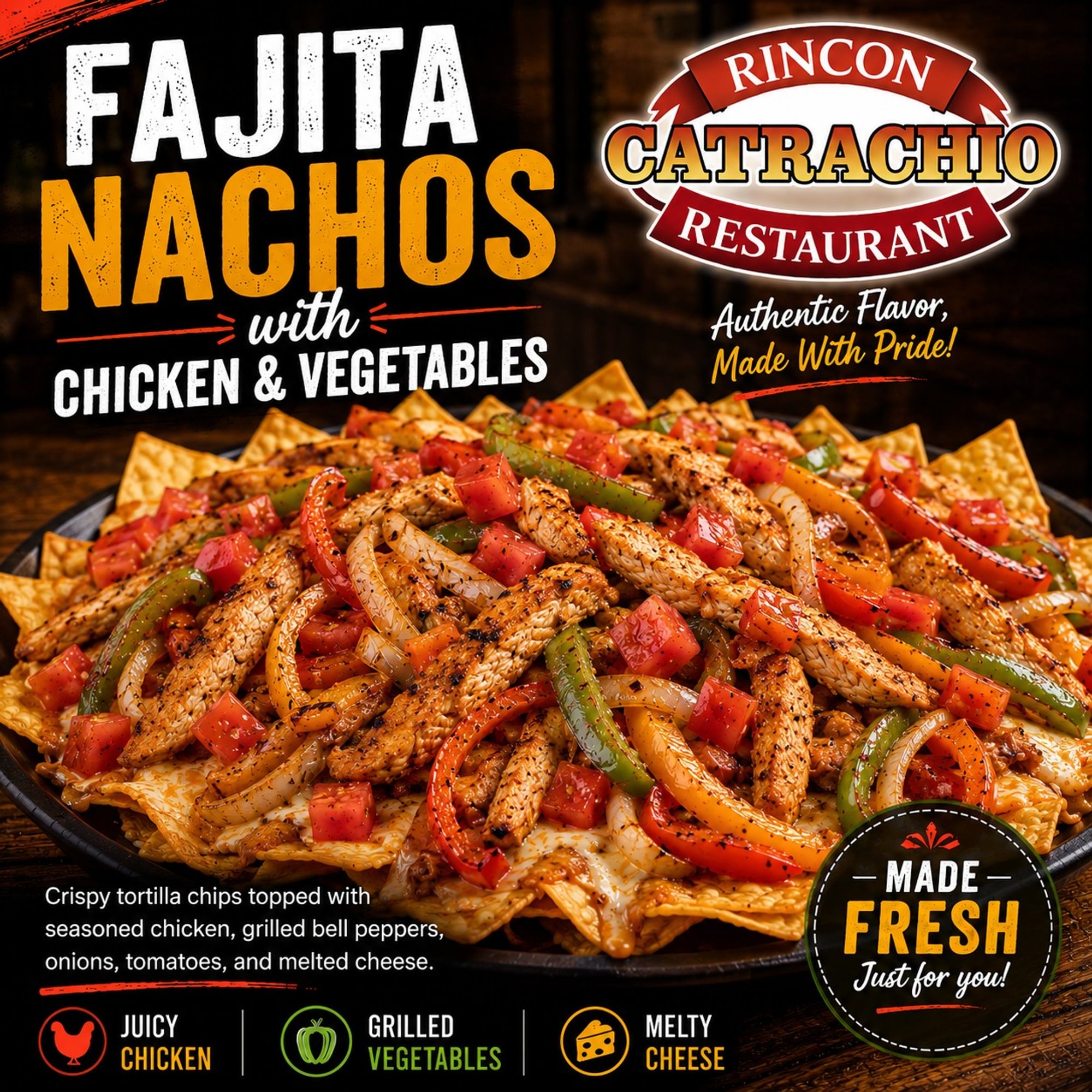 Fajita Nachos With Chicken