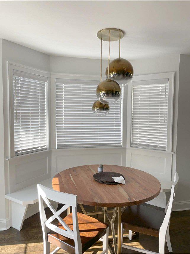Sometimes simple is best. We love these faux wood blinds and they are cordless of course!
