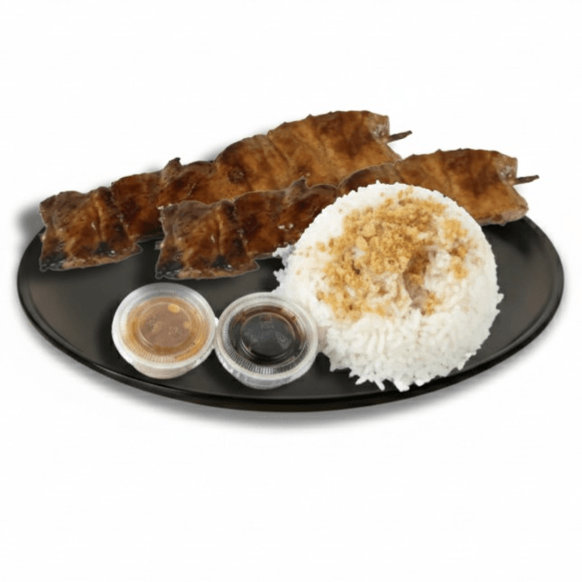 2 sticks of Skewer BBQ with Rice (Pork or Chicken)
