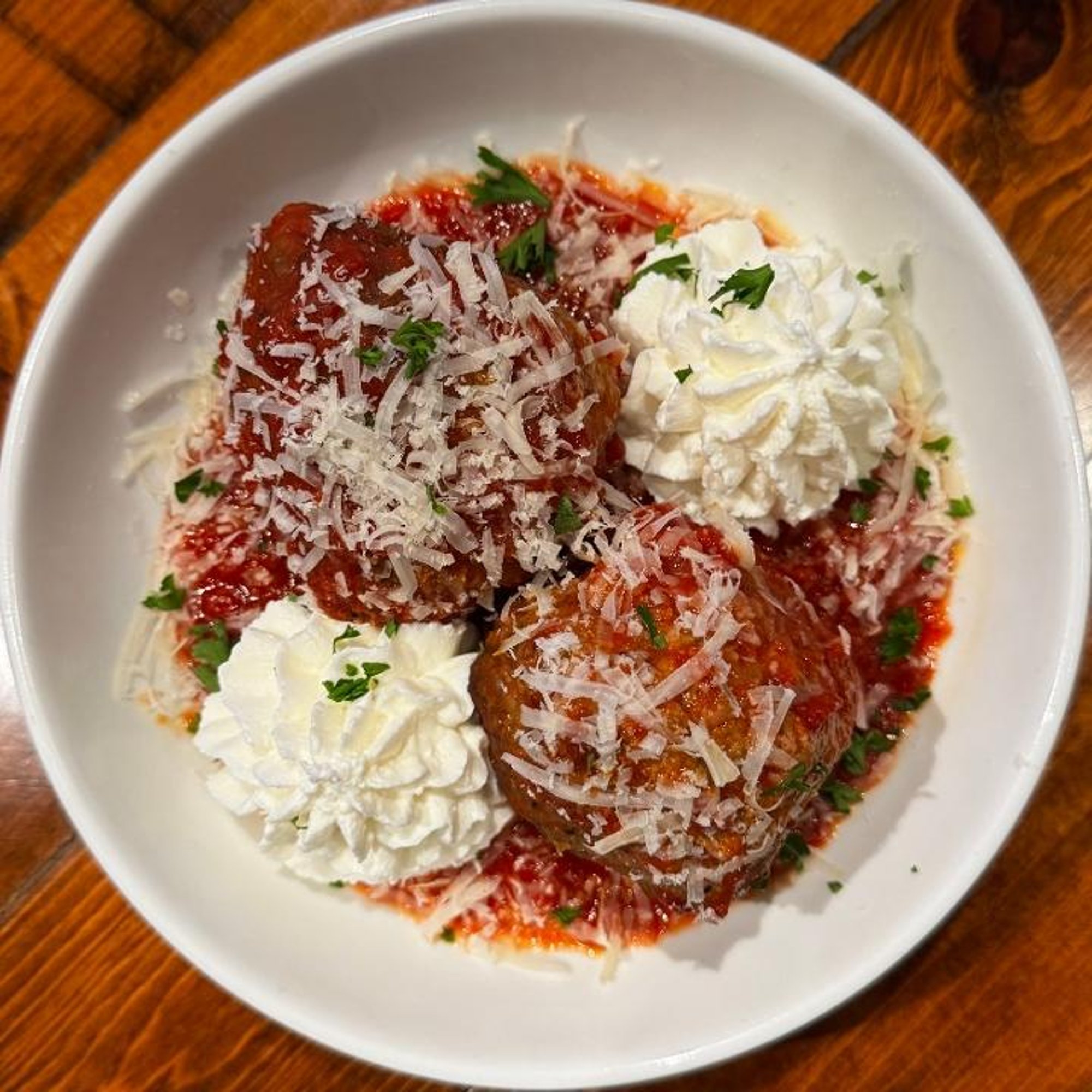 Jumbo Meatballs and Ricotta