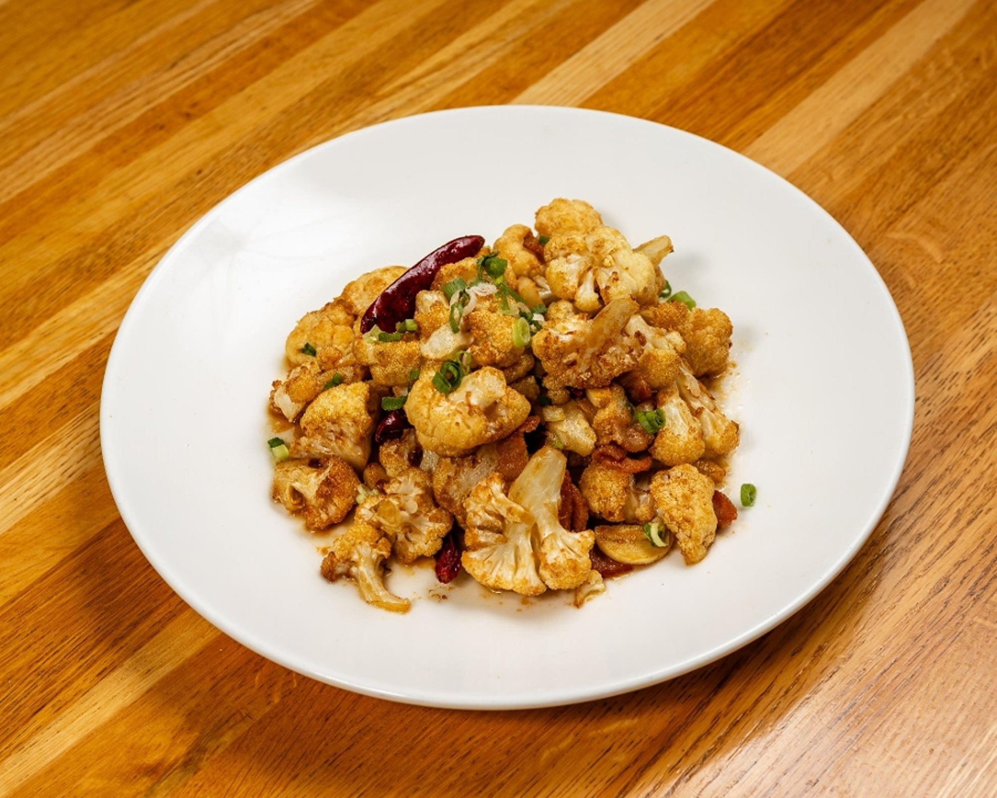 Dry Fried Cauliflower w/ Bacon