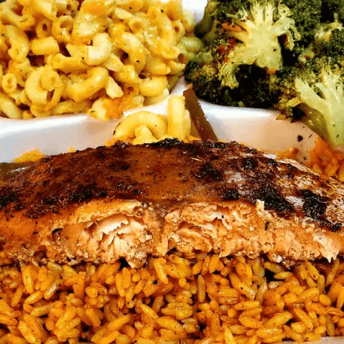 Blackened Salmon Platter
