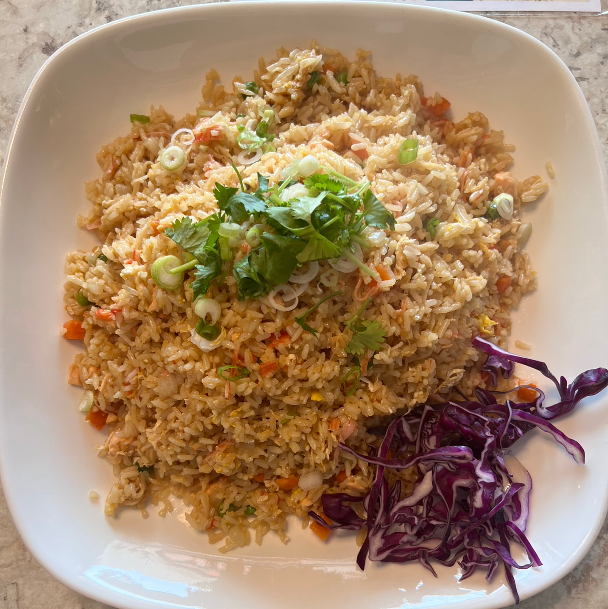Spicy Basil Salmon Fried Rice
