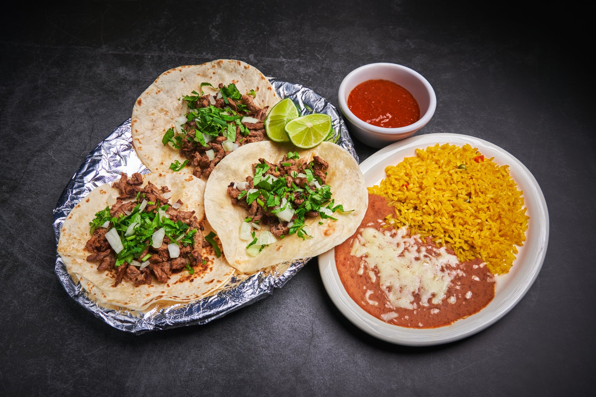 Tacos de Carne Asada Dinner